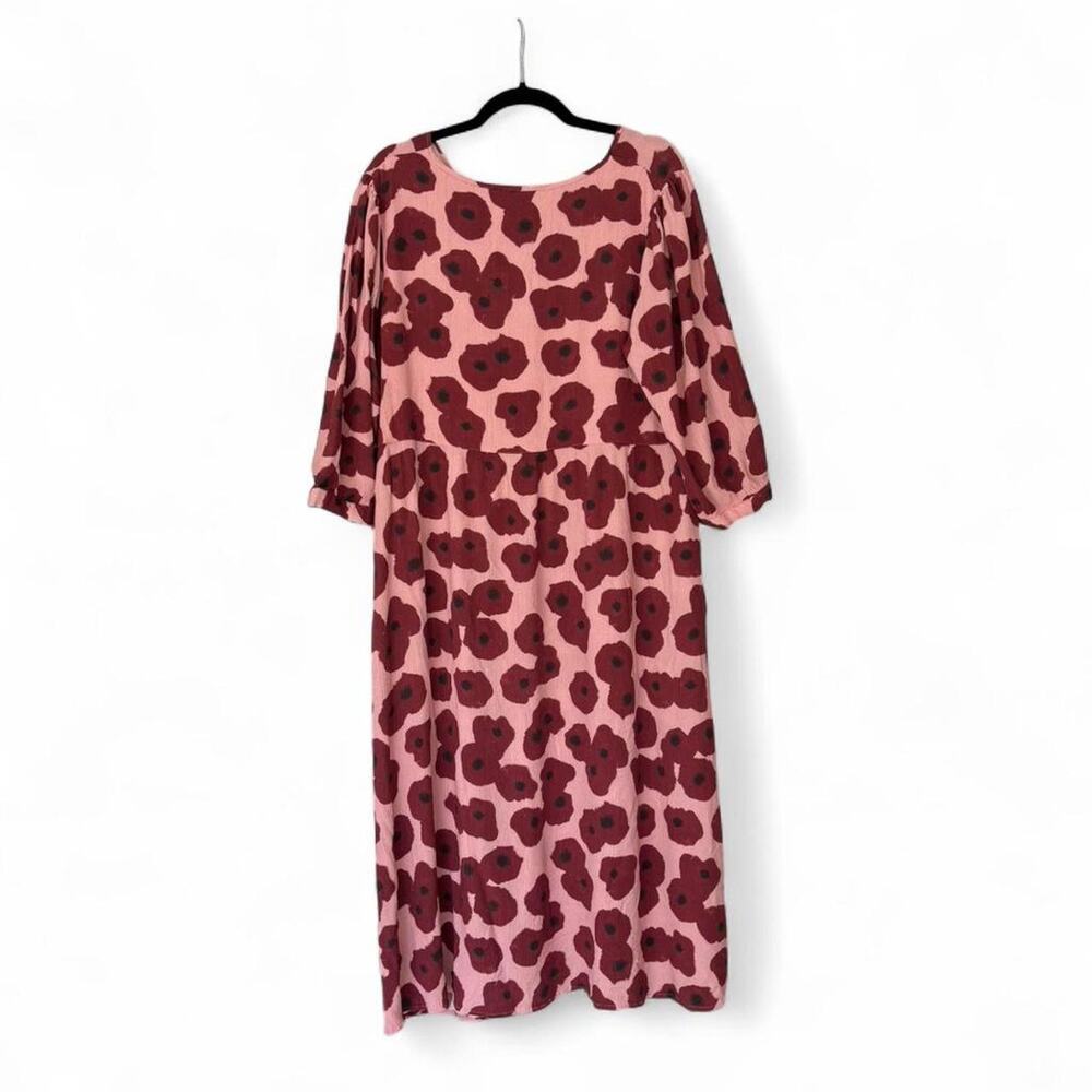 Fatface pink and ruby flowy dress SZ 14 - Picture 2 of 4